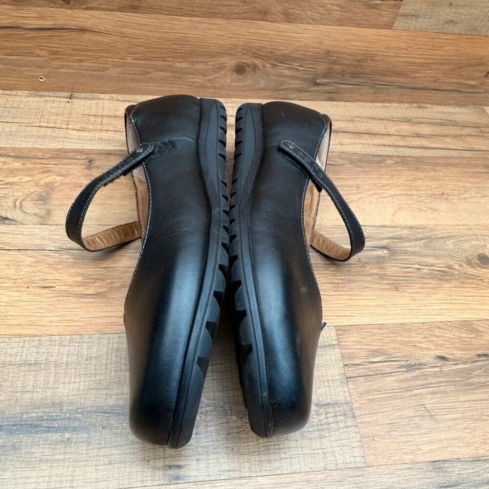 Taos Wo's Size 11 Black Leather Mary Jane Shoes Strap Comfort Walking Orthopedic - Picture 6 of 8